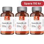 Familjepaketet 3-pack Upgrit Vitamin D3 + K2, 90 kapslar SPARA 110 kr