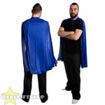 Blue Adults Superhero Cape Fancy Dress Costume Comic Book Film Hero Halloween