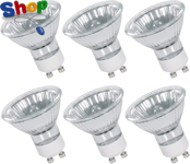 GU10  Halogen  Bulbs  50W  230V  GU10  Halogen  Spotlight  Bulbs  450Lm  2800K