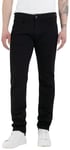 Replay Men's Anbass Slim Jeans, Black (Black 98), 38W 34L UK