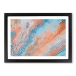 Big Box Art Missing You in Abstract Framed Wall Art Picture Print Ready to Hang, Black A2 (62 x 45 cm)