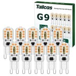 Tailcas Ampoule G9 LED 3W Blanc Chaud Non Dimmable 300LM 3000K AC/DC 220-240V...