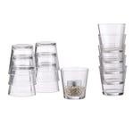 Relaxdays 10023445 Verres à Bougies Chauffe-Plat Lot de 12, bougeoirs, photophores, idée Cadeau, verrines, 7,5 cm Ø, Transparent, x