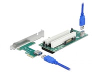 DELOCK – Riser Card PCI Express x1-2x PCI 32 Bit Slot with 60cm cable (90066)