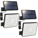 Moman Lumiere Solaire Exterieur, 2PCS/54LED Lampe Solaire Exterieur Detecteur de Mouvement 4 Mode IP65 Éclairage Extérieur Solaire Puissant avec Câble de 5M, Lampe-Solaire-Exterieur-Lumiere-Projecteur