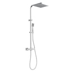 EISL DX1104CST CALVINO Système Robinet, kit Complet Pluie avec Support Mural et Thermostat, Colonne de Douche