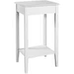 Pegane - Console en bois massif laqué blanc - 43 x 36 x 76 cm