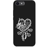 Coque noir Iphone 7 8 et SE 2020 et 2022 Dreamcatcher coeur