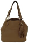 Michael Kors Tan Hobo Bag Acorn Brown Medium Shoulder Handbag Womens Fulton Grab