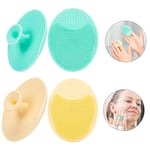 4xFace Scrubber Silicone Facial Cleansing Brush Face Exfoliator Massager BGS