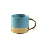 XLZYQ Tasse À Café De Luxe Européen avec Poignée Dorée en Céramique Thé À Café Au Lait Tasses en Porcelaine Tasses À Café Ménager-Blue_B