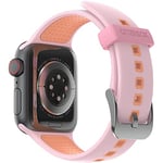 OtterBox All Day Watch Band for Apple Watch Series 10/9/8/7/6/SE 2nd gen/SE 1st gen/5/4-40mm/41mm/42mm, Replacement Durable Soft Touch Silicone Strap for Apple Watch, Pink/Orange