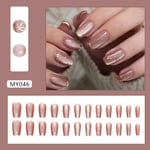 Long Ballerina Fake Nails Butterfly Press on Nails Fashion False Nails  DIY