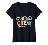 Womens Funny Cafeteria Crew Humor V-Neck T-Shirt