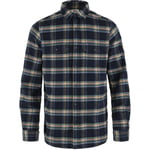 Fjällräven Fjällräven Övik Heavy Flannel Shirt M - Dark Navy-buckwheat Brown - Herr - XL- Naturkompaniet