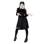 Amscan - Mercredi costume, robe, la Famille Addams, horreur, Halloween, carnaval