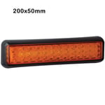 LED Blinkerslampa 200mm Amber | Svart