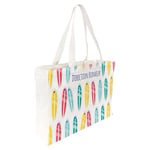 DRAEGER PARIS | Tote bag jaune 100% coton imprimé noix de coco "La vie est belle" | 340 g/m² | 41 x 29 x 9 cm | 172 g | Sac été, plage, vacances