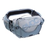 EVOC HIP PACK PRO 3 + HYDRATION BLADDER 1.5, hip bag (AIR FLOW CONTACT SYSTEM, AERO FLEX hip belt, incl. 1.5-liter reservoir and bottle holder, one size), stone - steel