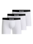 BOSS Stretch Cotton Logo Waistband Boxer Briefs, Pack of 3, White