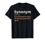 Synonym Funny English Teacher Definition Vintage Dictionary T-Shirt