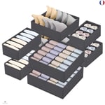 FAMKEEP Lot de 8 Organisateur sous Vetement Pliable, 24/8/6 Compartiments