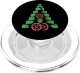 Arbre de Noël à pneus – Mécanicien de voiture amusant amateur de Noël PopSockets PopGrip pour MagSafe