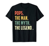 Mens Pops The Man The Myth The Legend Gift Father's Day T-Shirt