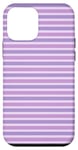 Coque pour iPhone 12 mini Lilas Mauve Rayé Esthétique Girly Preppy Purple Stripes