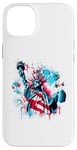 iPhone 14 Plus American Style Statue of Liberty Spray Paint Case