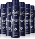 Nivea Men Protect and Care Anti-Perspirant Deodorant Spray 250 Ml - Pack of 6