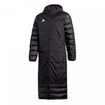 adidas Mens Coat Jkt18 Wint Coat, Black/White, BQ6590, 3XL EU