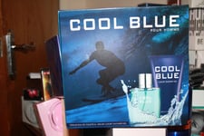 Cool Blue - Pour Homme Eau De Toilette & Luxury Shower Gel - Male Gift Set - NEW