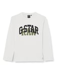 G-STAR RAW Boy's Kids Long Sleeve T-Shirt, Multicoloured (Oyster Mushroom HTR D25007-01-g009), 16 Years