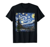 Starry Night Deer Hunting Van Gogh Art For Nature Lovers T-Shirt