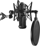 At2020 Suspension Antichoc Professionnelle Avec Filtre Anti-Pop Pour Réduire Le Bruit De Vibration Du Microphone, Support Antichoc Pour Micro À Condensateur At2020 At2020Usb + Par