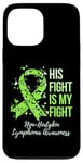 Coque pour iPhone 13 Pro Max His Fight Is My Fight Non-Hodgkin Sensibilisation au Lymphoma