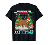 Oh Christmas Tree Your Ornaments Are History Bear Xmas Tee T-Shirt