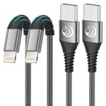 2Pack 2M iPhone Charger Cable, MFi Certified Lightning Cable Fast 2M+2M 