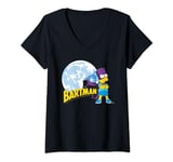 Femme Montre de nuit Sidekick, super-héros Bartman Watcher des Simpsons T-Shirt avec Col en V