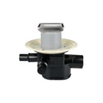 Siphon de sol DN75/110 horizontal avec disconnecteur, 3 entrées DN40/50 et support inclinable 132x132mm / 112x112mm