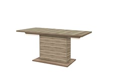 Forte Calpe Table à Manger avec rallonge synchrone et Insert intérieur, Extensible jusqu'à Environ 200 x 90 cm, Bois-Métal-Plastique, Chêne Antique, 160 x 90 x 76 cm