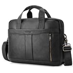 SPAHER Sacoche Ordinateur Homme Cuir Cartable Homme Cadeau Homme 15.6 Pouces Porte Document Homme Cuir Sac à Main Sac Bandoulière Homme Sacoche Affaire Homme Serviette Business Homme