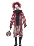 Nightmare Clown Horror Joker Jester Pennywise Halloween Adult Mens Costume Plus