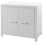 Commode Enfant en Bois 2 Portes "Erik" 100cm Blanc