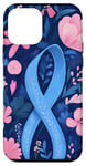 Coque pour iPhone 12 mini Bleu Art Deco Floral Survivant du Cancer du sein Nouveautés