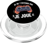 Je Ne T'Entends Pas Je Joue Humour Gamer Jeux Vidéo PopSockets PopGrip pour MagSafe