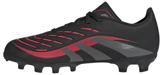 adidas Predator League Junior Football Boots Multi Ground Basket, Core Black/Grey Four/Lucid Red, 22 EU