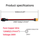 Connecteur de panneau solaire pour moteur d'entraînement central,câble d'extension de port de pôle d'alimentation,générateur portable,30A,mâle vers panneau solaire,count60 - Type 9.0FT