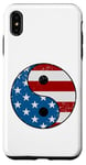 Coque pour iPhone XS Max Drapeau américain Yin et Yang rouge, blanc et bleu avec étoiles